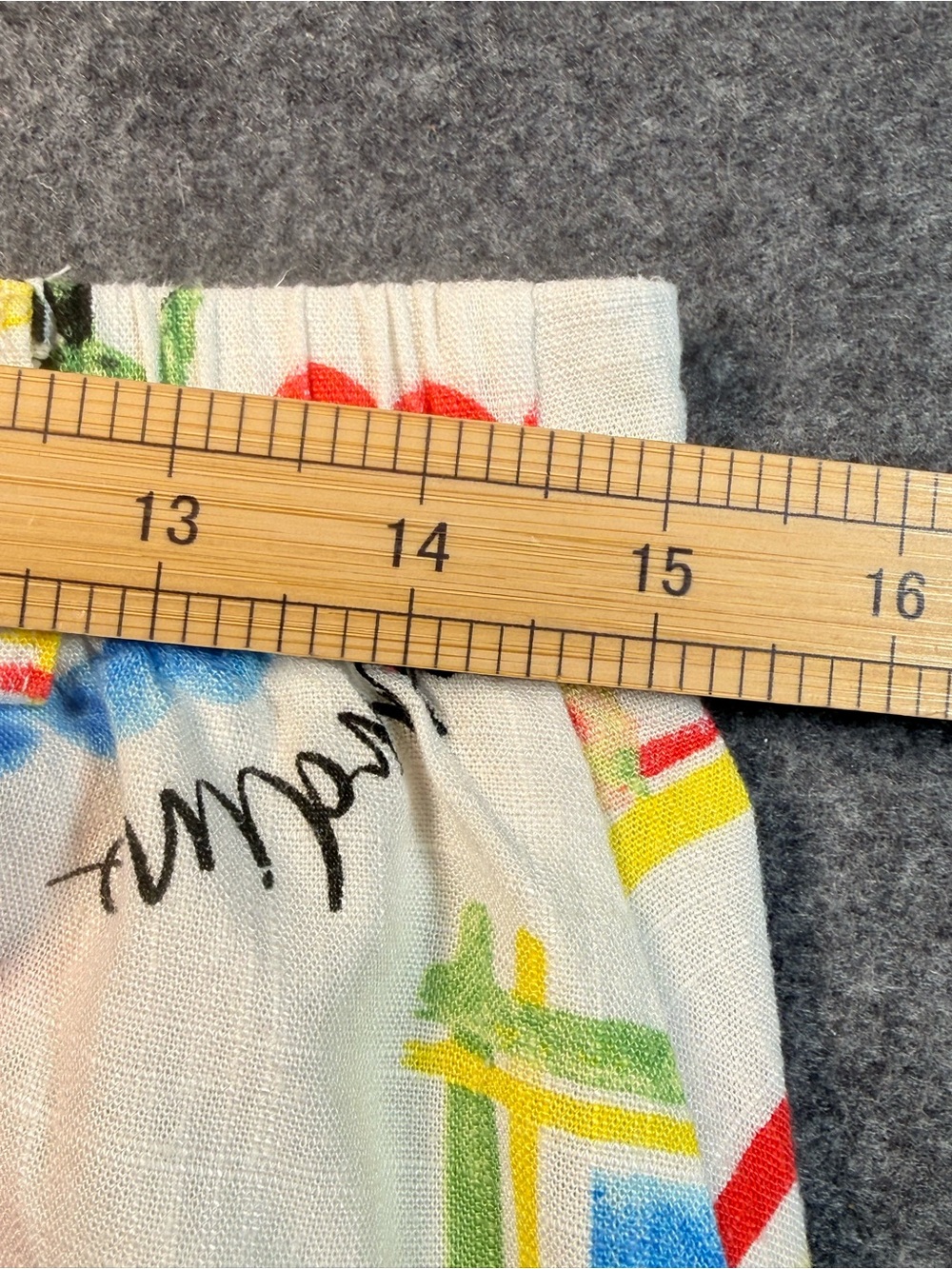 Haven & Blair London Lemon Print Linen Blend Midi Skirt Size Small Colorful - Picture 11 of 11